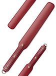 Ueemph 18 inch Riding Crop,Red Leather Paddle,Super Durable Rug Paddles,Equestrian Crops（Red）