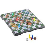 KOKOSUN Snakes and Ladders Board Game Set, Magnetic Folding Travel Game, Family Fun Toys/Gift for Kids