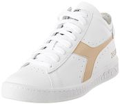 Diadora Unisex's Game Row Cut 2030 Gymnastics Shoe, White Wood Ash, 10.5 UK