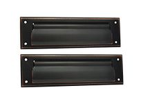 QCAA Solid Brass Mail Slot, with Solid Brass Interior Back Plate, 10" x 3", Venetian Bronze, 1 Pack, Made in Taiwan