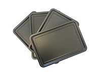 Chabrias Set of 4 Large Oven Baking Trays, 35 x 25 cm Double Non Stick Coating, British Made