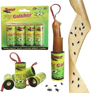 LYPER 8Pcs Fly Traps for Indoors Outdoor, Effective Sticky Fly Catcher Trap, Fly Catcher Ribbon,Fly Paper Strips,Fly Trap for Gnats, Mosquitos, Moth Indoor or Outdoor - Eco-Friendly 100% Non-Toxic