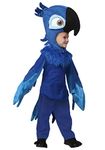 Deluxe Rio Blu Bird Costume for Toddlers, Blue Spix's Macaw Halloween Outfit with Headpiece 4T