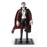 BendyFigs The Noble Collection Universal Monsters Dracula - 7.5in (19cm) Noble Toys Bendable Figure Posable Collectible Doll Figures With Stand