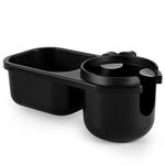 Accmor 2 in 1 Stroller Tray Stroller Snack Tray, Non-Slip Grip Clip Stroller Accessory Stroller Tray Compatible with Uppababy, Nuna, Doona Strollers Max 2 inches Handlebars