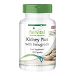 Fairvital | Kidney Plus with Fenugreek - Vegan - HIGH Dosage - 180 Capsules - Chromium and Green Coffee