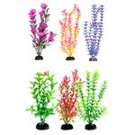 VAYINATO® 6 Pcs Aquarium Artificial Simulation Ornament Decorative Plants for Fish Tank Aquarium Bowl (Random Color) (9 Inch) by Petzlifeworld