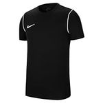 NIKE Unisex Kids Y Nk Dry Park20 Top T shirt, Black/White/White, M UK