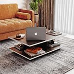 Wakefit Coffee Table | 1 Year Warranty | Center Table, Tea Table, Center Table for Living Room, Coffee Table for Living Room, Diwali Gifts, Engineered Wood (Excelsa - Brown)