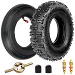 FVRITO 4.10-6 4.10/3.50-6 NHS Tire and Inner Tube for Go Kart Chinese ATV Quad 4 Wheeler Mini Bike Lawn Equipment Garden Rototiller Snow Blower Wheelbarrow lawn Tractor with bent Valve Stem Set of Two