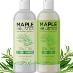 Tea Tree Shampoo and Conditioner - Australian Tea Tree Oil Scalp Exfoliator and Clarifying Shampoo for Greasy Hair and Scalp - Sulphate Free Hair Shampoo and Conditioner for Dry Damaged Hair - 236 ml