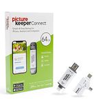 Picture Keeper Connect 64GB Portable Flash USB Backup and Storage Device Drive for Mobile Phones Tablets and Computers