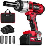 AVID POWER Cordless Impact Wrench, 1/2 Impact Gun w/Max Torque 330 ft lbs (450N.m), Power Impact Wrenches w/ 3.0A Li-ion Battery, 1 Hour Fast Charger