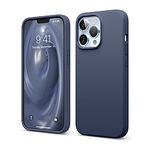 elago Liquid Silicone Full Body Screen Camera Protective, Shockproof, Slim Phone Case With Anti-Scratch Soft Microfiber Lining, 6.1 inch Compatible For iPhone 13 Pro (Jean Indigo)