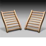 Dynamic Canadian Hemlock Sauna Backrest 2-pack 100% Natural Hemlock Wood Cons...