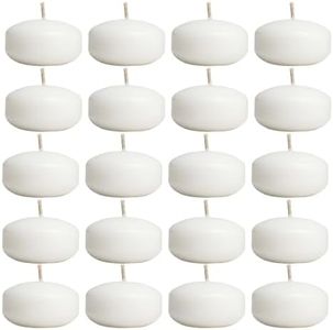 Floating Candles 2 Inch 50 Pack White - CW Studio Unscented Smokeless 6 Hour Burn, Premium Paraffin Wax - Wedding Centerpieces, Pool, Spa, Party & Home Decor Water Candles