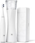 SuperMouth ULTIM8 Electric Toothbrush Bundle – SmartBrush + SmartHub + SmartCase – Rechargeable Brush – UV Sanitizing & Drying Hub with Wireless Charging – Travel Case with UV Light – Pearly White