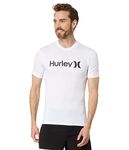 Hurley One & Only Quick Dry Short Sleeve Rashguard White 2XL