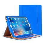 Danycase Case for iPad 2 iPad 3 iPad 4Case - Leather Stand Folio Case Cover for Apple iPad 2/3/4Case with Multiple Viewing Angles, Document Card Pocket(Blue)