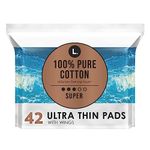 L. Chlorine Free Ultra Thin Super Absorbency Pads with Wings,42 Count (Pack of 1)