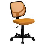 Redefine® Xhuan Mid-Back Mesh Task Chair Desk Chair Swivel Mesh Height Adjustable Ergonomic Office Chair Computer Chair Without Armrest & with Back Support Modern Revolving Office Chair (Orange)