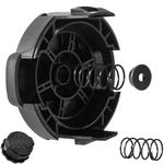 DWO1DT995 Weed Trimmer Head Cap Cover - Spring and Spring Cap Replacement for Dewalt ‎Parts String Trimmer Spool DCST922P1 DCST922B DCST972X1, Black