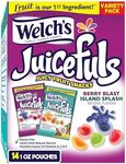 Welch's Juicefuls Juicy Fruit Snacks, Island Splash/Berry Blast, Perfect for School Lunches Fruit Gushers, Bulk Pack, Gluten Free, Individual Single Serve Bags, 1 oz (Pack of 14)