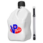 VP Racing Fuels Motorsport 5 Gallon Square Plastic Utility Jug White & 14 Inch Hose