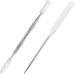 2Pcs Makeup Spatula metal Beauty Stainless Steel Cosmetics Metal Spatula Mixing Tool