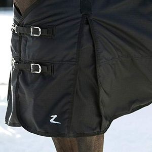 HORZE Nevada 1200D Lightweight Waterproof Horse Turnout Rain Sheet (No Fill) - Black - 78 in