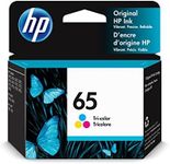 HP 65 Genuine Original Tri-Color Ink Printer Cartridge works with HP Deskjet 2600, 3700, Advantage 5000 Series, HP Envy 5000 Series - N9K01AA