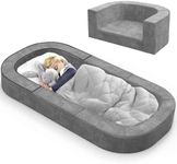 cutebeams 3-in-1 Toddler Floor Bed, Portable Toddler Travel Bed, Lounger and Sofa for Kids 1-6 Years, with Carrying Bag, Lightweight Foldable Design for Camping, Travel & Sleepovers, Size L