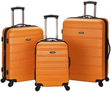 Rockland Melbourne Hardside Expandable Spinner Wheel Luggage, Orange, 3 Piece (20"/24"/28"), Melbourne Hardside Expandable Spinner Wheel Luggage