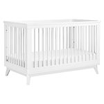 Babyletto Scoot 3-in-1 Convertible Crib with Toddler Bed Conversion Kit, White