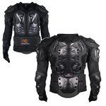 Motorcycle Jacket Full Body Armor, Chest Protection Dirt Bike Gear for Men Motorcycle Gear Motorcycle Armor Motocross MTB Racing Off-Road (Small, Black)