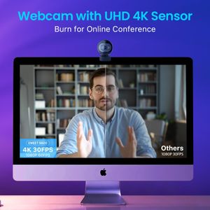 EMEET S600 4K Webcam – Ultra HD USB Camera for Video Calls & Streaming
