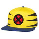 X-Men Wolverine Under Bill Art Flat Brim Hat Yellow, Yellow, One size