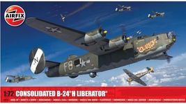 Airfix Model Set - A09010 Consolidated B-24H Liberator Model Building Kit - Plastic Model Plane Kits for Adults & Children 8+, Set includes Sprues & Decals - 1:72 Scale Model