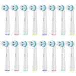 16pcs Ortho Care Toothbrush Heads, Compatible with Braun Oral B Electric Toothbrush for Precise Cleaning Around Braces.