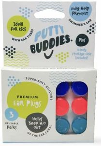 PUTTY BUDDIES Original Swimming Earplugs 3-Pair Pack (Purple/Teal/Magenta)