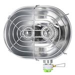 Tentock Outdoor Camping Heater Portable Gas Heater for Tent Fishing 1050W Double Burner Compatible Butane Propane Gas Canisters Compact Heating Stove Winter Hiking Backpacking Travelling Lightweight