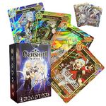 60PCS TCG Deck Cards,55PCS Ultra Rare Cards and 5Pcs Random UTR with Gilded Text English Version TCG Collection Kamisato Ayaka ZhongLI, Collectible Cards,Best Gift for Kids and Adult