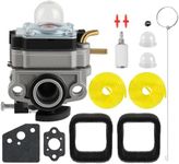 CARBBIA 753-06258A Carburetor for Ryobi RY251PH RY252CS RY254BC 2 Cycle 25cc Engine Cultivator String Trimmer Edger with 560873001 Air Filter Tune-Up Kit