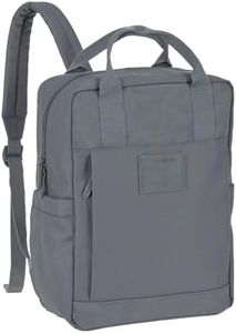 LÄSSIG zaino per pannolini per bambini, borsa per pannolini con fasciatoio, attacco per passeggino, portabottiglie prodotto in modo sostenibile/GRE Vividal Backpack antracite