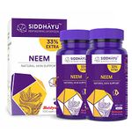 Siddhayu Neem Tablet (From the house of Baidyanath) | Natural Skin Support | Blood Purifier | Anti Acne and Pimples | (60 + 20 Tablets Free) - Pack of 2