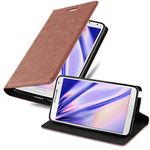 cadorabo Book Case works with Samsung Galaxy NOTE 3 in CAPPUCCINO BROWN - with Magnetic Closure, Stand Function and Card Slot - Wallet Etui Cover Pouch PU Leather Flip