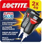 Loctite Super Glue Power Gel, Flexible Super Glue Gel, Superglue with Non-Drip Formula for Vertical Applications, Clear Glue with Precise Nozzle, 2x4g