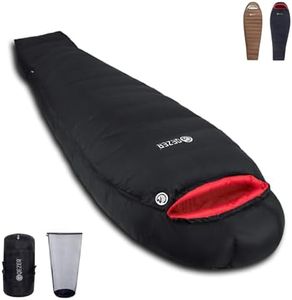 QEZER 0 Degree Sleeping Bag for Adults 660 Fill Power Down Large Lightweight Sleeping Bag for Cold Weather -8°F / 0°F
