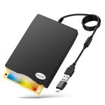 RAAYOO USB Floppy Disk Reader Drive, 3.5? External Portable 1.44 MB FDD Diskette Drive for Mac Windows 10/7/8/XP/Vista PC Laptop Desktop Notebook Computer Plug and Play No Extra Drivers? Black