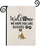 Boxers Garden Flag Welcome We Hope You Like Boxers Garden Flag Boxers Dog Gift, Boxers F, Medium